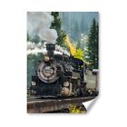 A5 - American Steam Train Railway Print 14.8x21cm 280gsm #2147