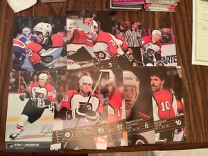 JCPENNY PHILADELPHIA FLYERS POSTCARDS - SET OF TEN ( 10 ) LINDROS / TOCCHET / BE