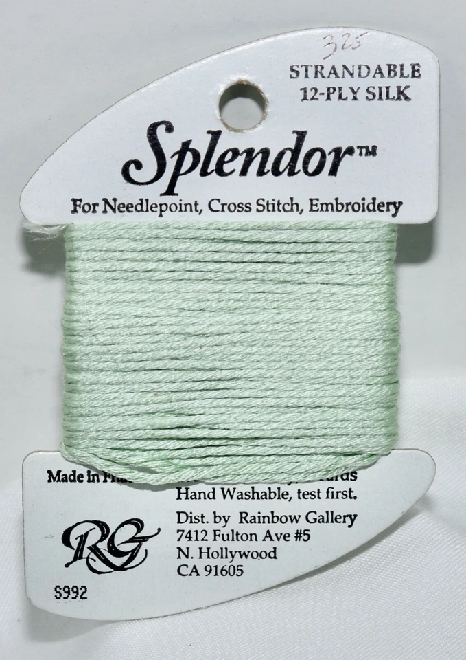 Rainbow Gallery Splendor silk 8 yards 12-ply strandable S992 light green - Image 1 of 1