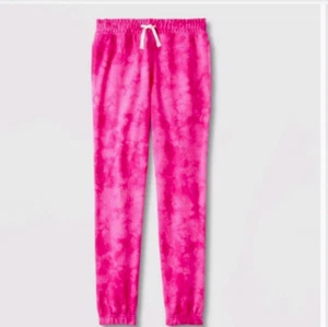 Cat & Jack Jogger Tie Dye Dark Pink Drawstring Fleece Pant Youth Plus Sz XXL New - Picture 1 of 3