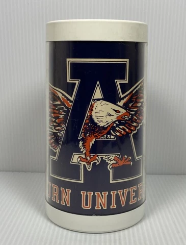 Vintage Auburn University War Eagle Plastic Mug Cover
