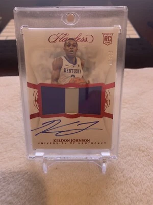 Keldon Johnson 2019/20 Panini Flawless auto autograph RC Spurs Kentucky /20 - Image 1 of 2