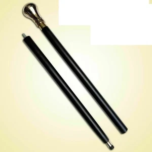 Walking Cane Stick Brass Handle Wooden Vintage Antique Head Victorian Gift Style - Picture 1 of 9