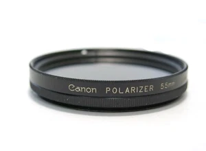 Canon Polarizer 55mm Screw-In Glass Lens Filter Genuine OEM Made In Japan - Picture 1 of 4