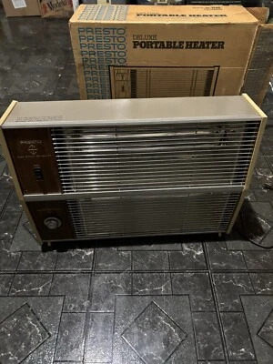 PRESTO Duel Forced Air Space Heater Model 20506 Automatic Temp 120 V. AC Vintage - Image 1 of 4
