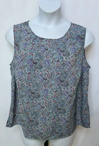 Talbots women's size 2X sleeveless top with paisley print. - Picture 1 of 8