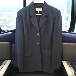 Chaqueta Blazer Esquina Informal Talla 8 Azul Marino Forrada Carrera Oficina Cápsula Preppy - Imagen 1 de 13