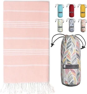 Turkish Beach Towel - Quick Dry Sand Free Lightweight Large - Picture 1 of 5