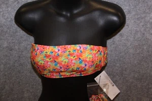 BIKINI PARTE SUPERIOR BANDEAU TALLA XS (34 - 36) COLORIDO ESTAMPADO CON ALMOHADILLAS - Imagen 1 de 3