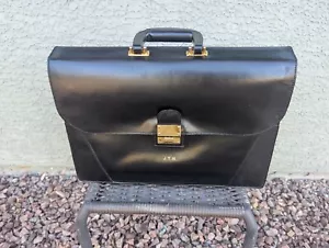 Smith Barney Black Leather Briefcase Rare NCEMPA Muni-Bond Commemorative - Picture 1 of 23