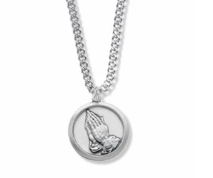 COLLAR Y CADENA DE ORACIÓN MEDALLA DE ORACIÓN DE PLATA ESTERLINA MEDALLA DE ORACIÓN SERENIDAD - Imagen 1 de 1