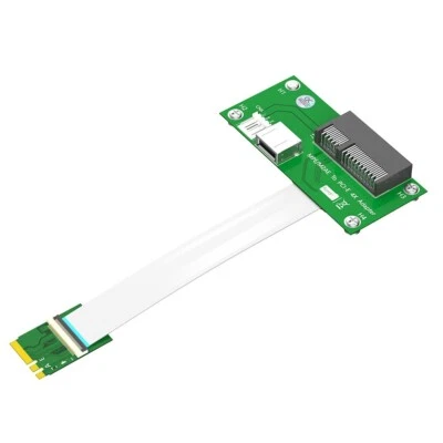 NGFF (M.2) Key A/E  to PCI-E Express X4+USB Riser Card with High Speed FPC Cable - Image 1 of 4