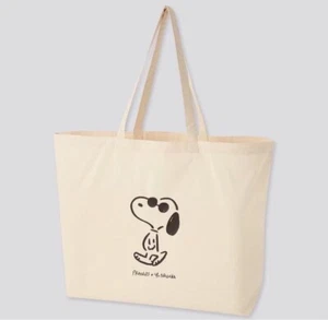 UNIQLO Peanuts Snoopy Yu Nagaba Tote Bag Rare Eco-bag Collaboration Japan New - Picture 1 of 12