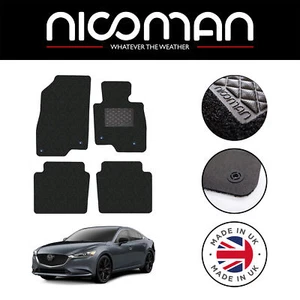 Mazda 6 2013-present GENUINE DELUXE Fitted Car Floor Mats Black Set - Picture 1 of 10