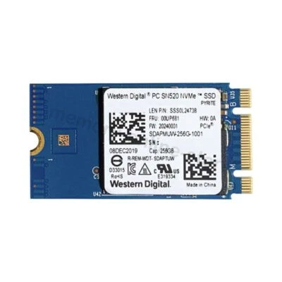Western Digital SN520 NVMe 256GB M.2 2242 SSD PCIe3x2 For Lenovo T480 Laptop - Image 1 of 3