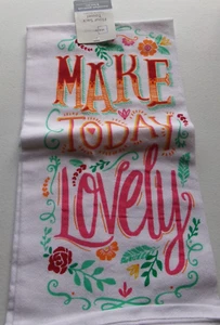 FULL UNCUT MAKE TODAY LOVELY FLORAL Print Cotton FLOURSACK Towel 28X29 - Bild 1 von 1