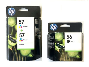 Original HP Tinte 1 x C6656A 56 + 2 x C6657A 57 Deskjet 5550 PSC 1210 2110-2510 - Bild 1 von 1