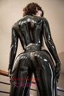 215 Women latex catsuit with gloves socks neck entry 3D breast cut crtoch zip