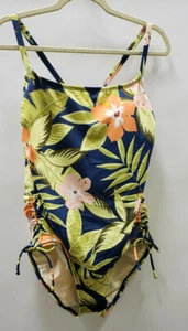 Beach Betty By Miracle Brands Womens One Piece Bathing Suit Navy Floral size 3X - Picture 1 of 3