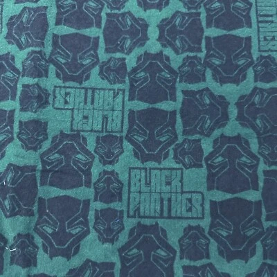 1 Yard +16" Packed Black Panther Masks Marvel Super Hero Cotton Flannel Fabric - Image 1 of 3