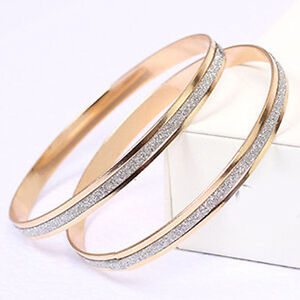 Stainless Steel Bangle for Women Cuff Bracelet Simple Jewelry Charm Party Gift