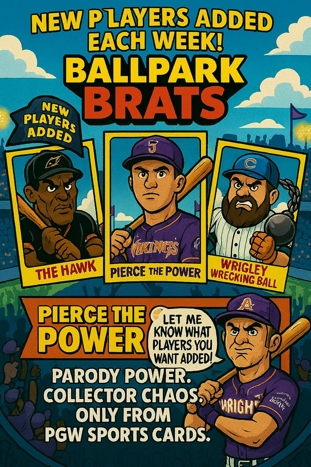 Tarjetas coleccionables de parodia/arte de Ball Park Brats... Nuevos jugadores añadidos semanalmente Foto 1 de 1