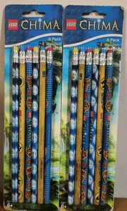 New Lego Legends Of Chima No.2 Wooden Pencils Lot Of 2 Packages (12 Pencils) - Picture 1 of 2