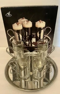 Set da tè caffè irlandese 5 pezzi collezione The Regency Made in Denmark vassoio e scatola - Foto 1 di 7