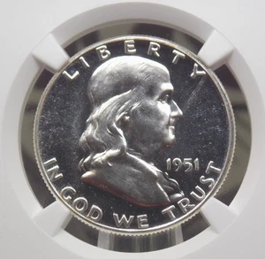 1951 PP *FRANKLIN* Silber Half Dollar 50c NGC PF65 #007 ECC&C, Inc - Bild 1 von 5