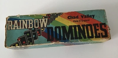 Vintage Chad Valley Rainbow Dominoes in Box - Image 1 of 4