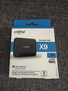 Crucial X9 2TB Portable SSD USB-C 3.2 Gen2. Brand New Sealed - Picture 1 of 1