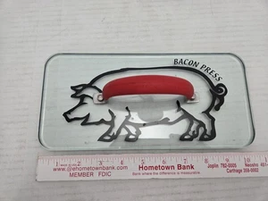Prepology Tempered Glass Pig Bacon Sandwich Burger Press 10.5 X 5" FREE SHIPPING - Picture 1 of 7