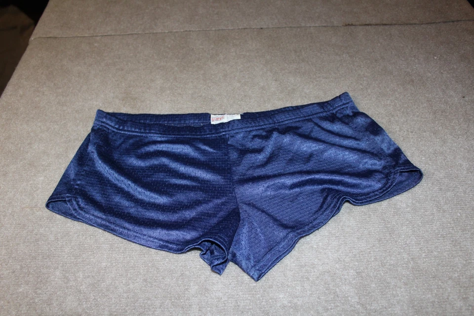 Pantalones Cortos Soffe Para Mujer Talla Pequeña Tiro Bajo Azul Activo Elastizado Cintura Elástica Pull On Foto 1 de 4