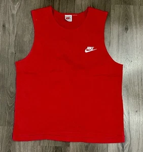 Camiseta sin mangas Nike de colección de los 90 para hombre grande roja Swoosh - Imagen 1 de 7