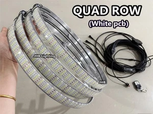 【】JHB 15.5" QUAD ROW Pure WHITE LED Trucks Wheel Rim Rings Lights Strobes Set - Bild 1 von 6