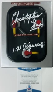 CHRISTOPHER LLOYD SIGNED FLUX CAPACITOR BACK TO THE FUTURE AUTOGRAPH DOC BAS 516 - Picture 1 of 3