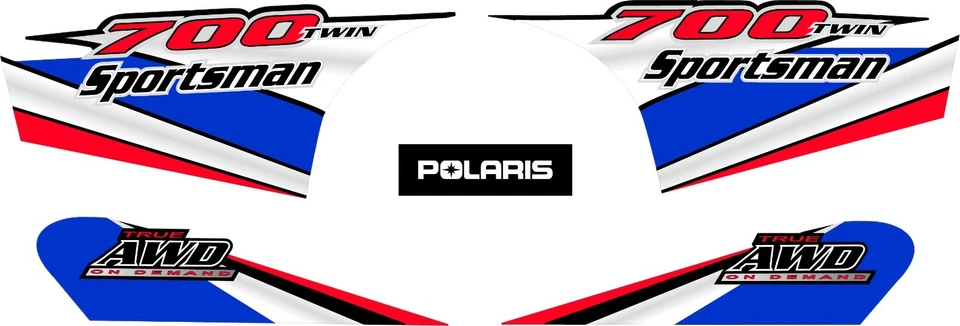 Kit de calcomanías Polaris Sportsman 700 2004 ATV 4x4 para carrocería azul Foto 1 de 1