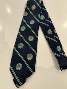 Men Tie Navy Green Vintage - Bild 1 von 5