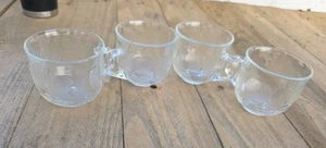 Lote de 4 vasos vintage de ponche de flores o taza de café Arcoroc France - Imagen 1 de 7