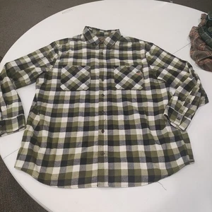 Herren 40 Grit Duluth Trading Flanellhemd Gr. 2XL - hoch grün, grau, schwarz... - Bild 1 von 6