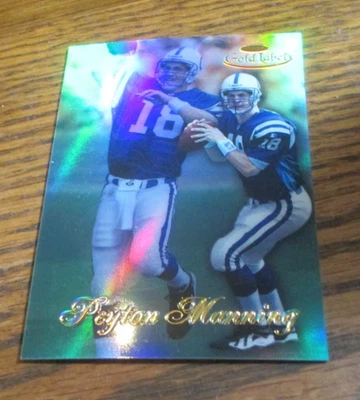 1998 Topps Gold Label Peyton Manning #20 football card Indianapolis Colts HOF - Image 1 of 2