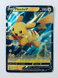 Pikachu V Full Art 2020 Pokémon Sword & Shield Black Star Promos #SWSH063 Rare - Bild 1 von 2