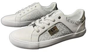 GBG Womens Size 9 M White And Silver Fashion Sneakers Shoes Guess Platinum - Picture 1 of 11