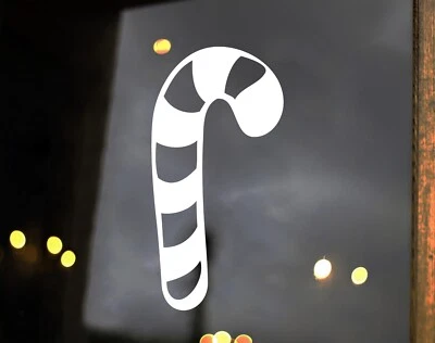 Calcomanía de vinilo bastón de caramelo | Árbol de decoración de Navidad de vacaciones | Pegatina troquelada Foto 1 de 4