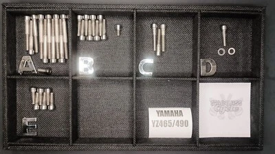 Yamaha YZ490 YZ465 IT490 1980-1990 Stainless Engine Bolt Set Kit Polished - Image 1 of 4