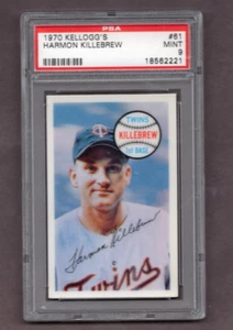1970 Kellogg's #61 Harmon Killebrew PSA 9 *JAYSACE* - Picture 1 of 2