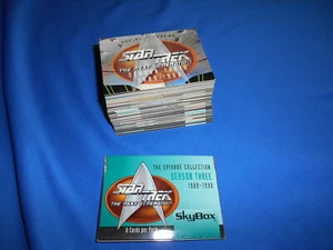 STAR TREK Next Generation TNG Season 3 Complete SET 108 CARDS #205-312 &Wrapper - Picture 1 of 2