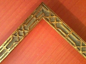 20 X 24 STANDARD PICTURE FRAME 1 1/8" WIDE EMBOSSED GOLD w/ GLAZING / BACKING  - Picture 1 of 12
