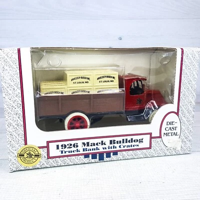 Ertl 1926 Mack Bulldog DIe-Cast Truck Bank w Beer Crates Anheuser Busch 1:38 NEW - Image 1 of 4