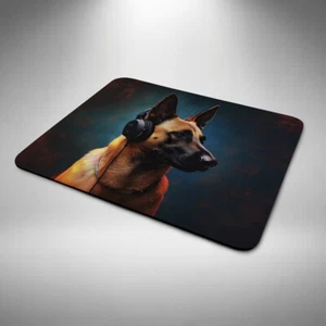 Belgian Malinois Mouse Mat / Pad Funny Birthday Day Office Xmas DJ Headphones - Picture 1 of 2